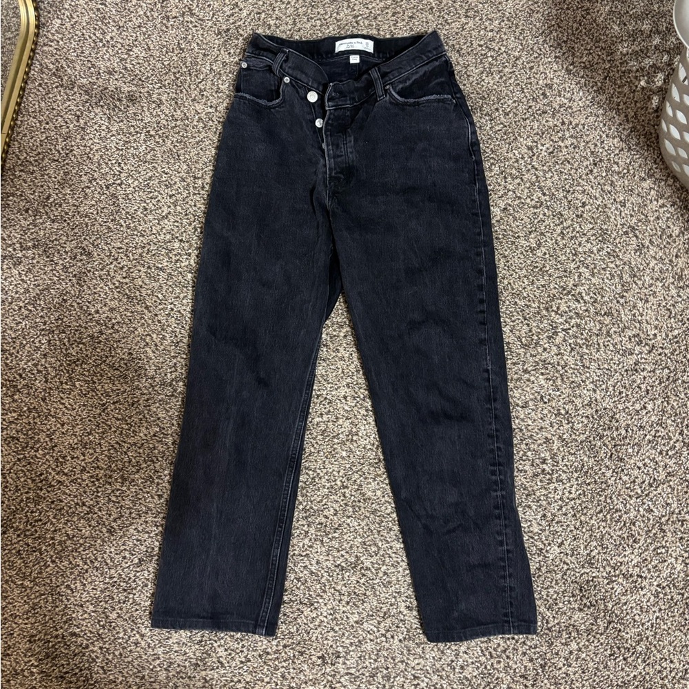 Abercrombie & Fitch The Dad High Rise Curve Love Jeans